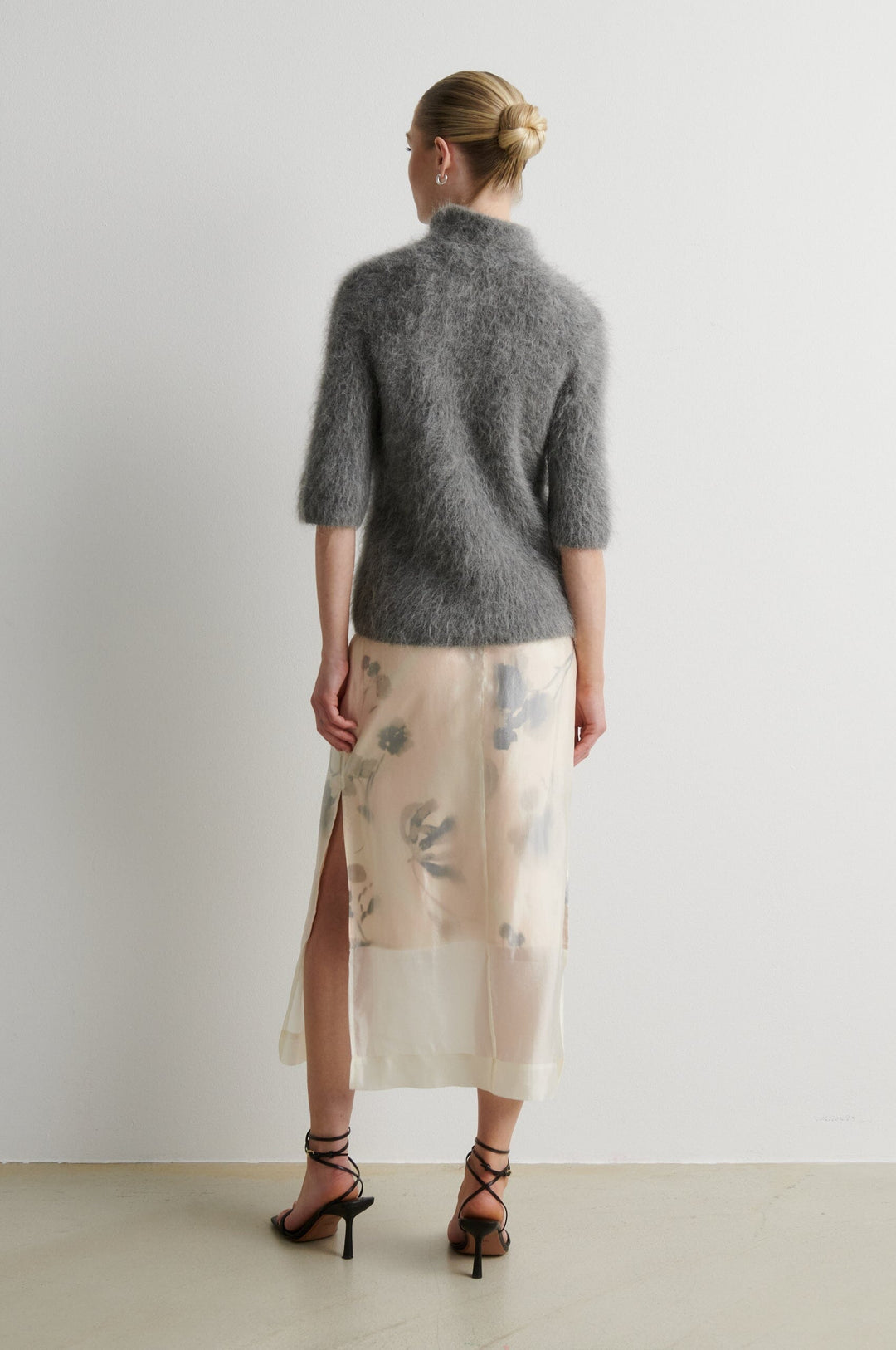 Second Female - Karla Knit SS 59913 - 7003 Dark grey melange Strikbluser 