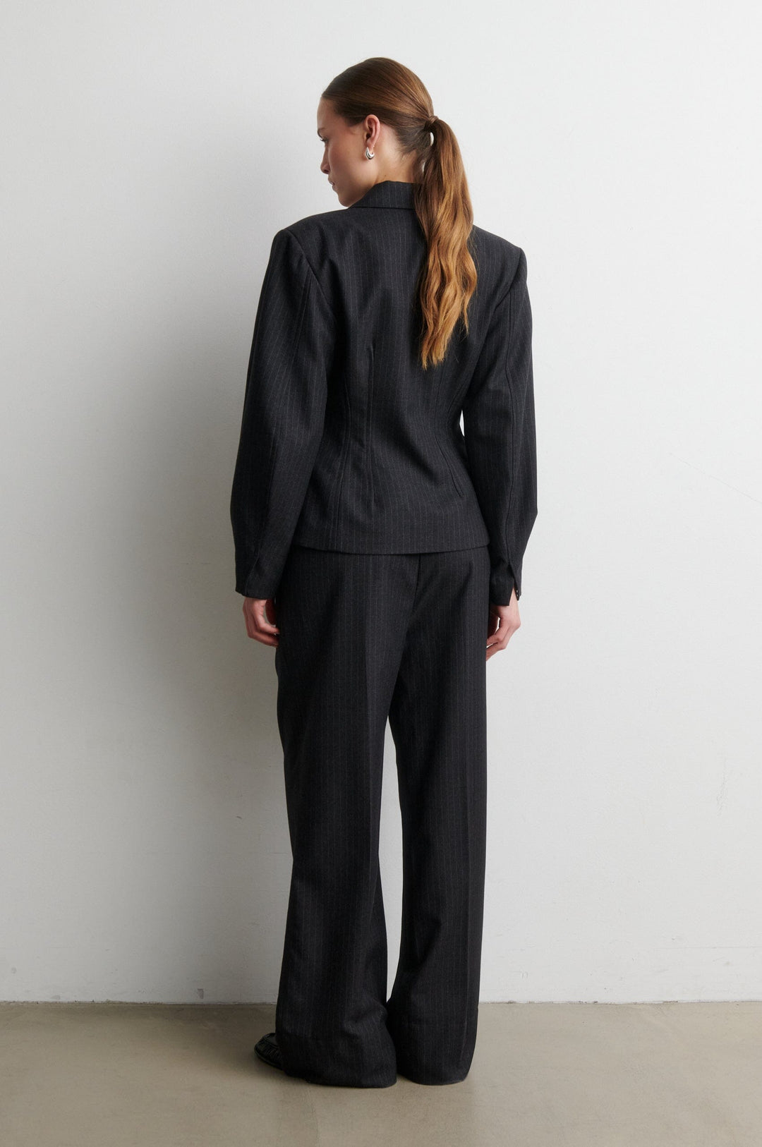Second Female - Vienne Sculptured Blazer 60895 - 7003 Dark grey melange Blazere 
