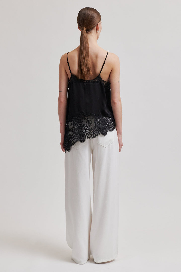 Second Female - Wilina Strap Top 60866 - 8001 Black Toppe 