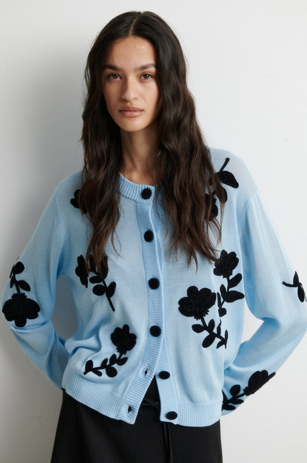 Second Female - Yota Knit Cardigan 61198 - 5129 Clear Sky Cardigans 
