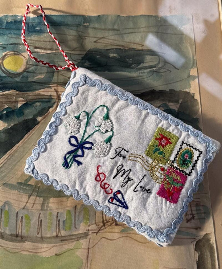 Sissel Edelbo - Christmas Letter Ornament Se 2135 - Off White Julepynt 
