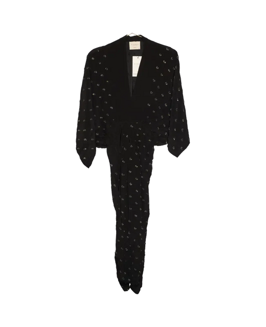 Sissel Edelbo - Juno SILK Dress Sparkling Black SE 1717-1 - Sparkling Black No. 42