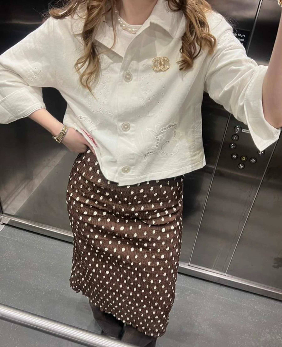 Sissel Edelbo - Lady Skirt Se 2023 - Brown Dot Nederdele 