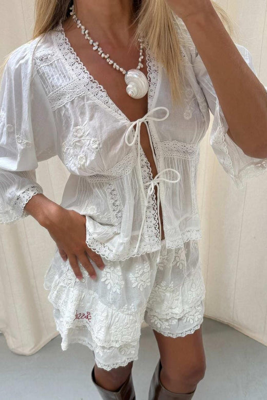 Sissel Edelbo - Mabel Top SE 1823 - Off White Bluser 