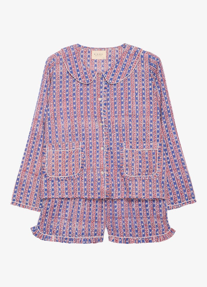 Sissel Edelbo - Nuvena Pyjamas Set SE 1827 - Blue Stripes Nattøj 