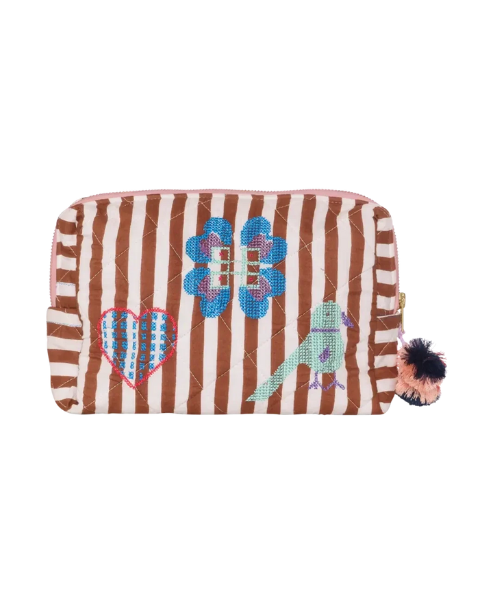 Sissel Edelbo - Rosea Cosmetic Bag SE 1996 - Brown Stripes