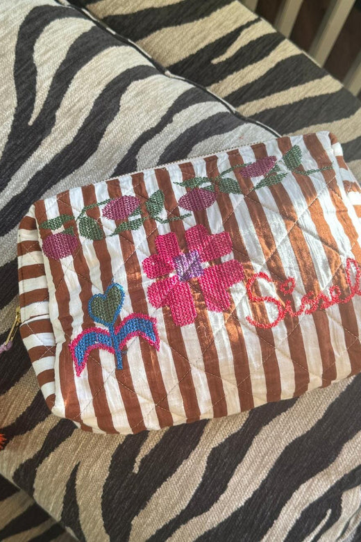 Sissel Edelbo - Rosea Cosmetic Bag SE 1996 - Brown Stripes