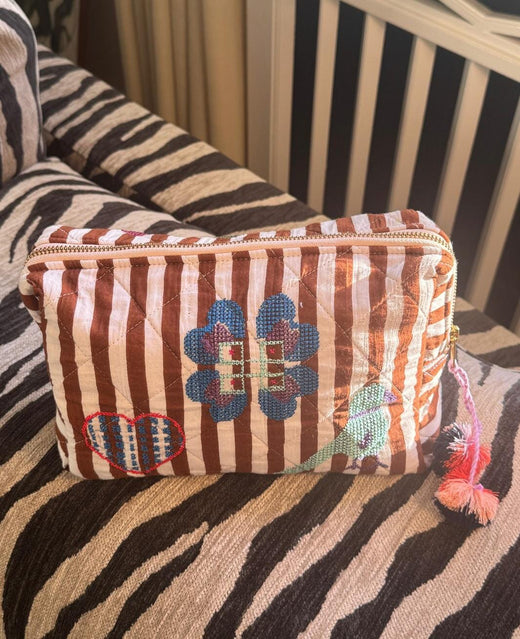 Sissel Edelbo - Rosea Cosmetic Bag SE 1996 - Brown Stripes