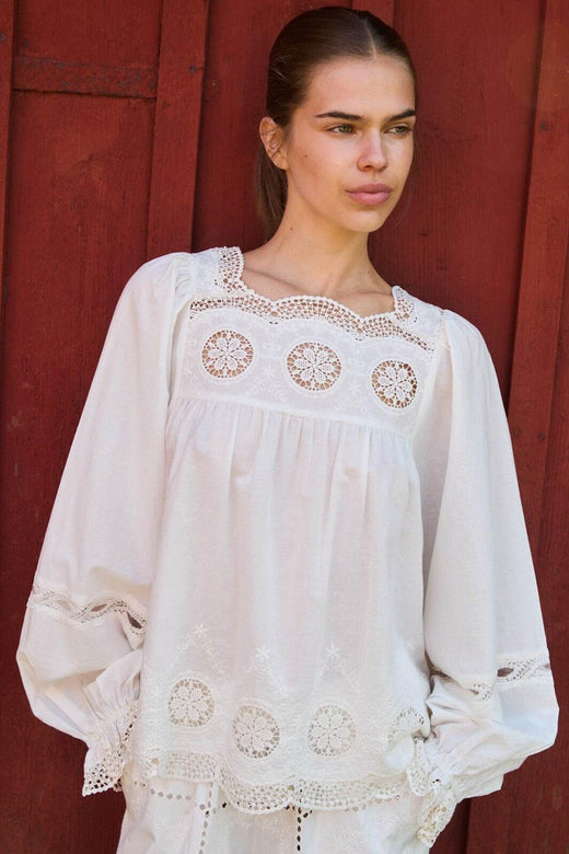 Sissel Edelbo - Soleia Top SE 1833 - Off White Bluser 