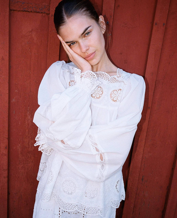 Sissel Edelbo - Soleia Top SE 1833 - Off White Bluser 