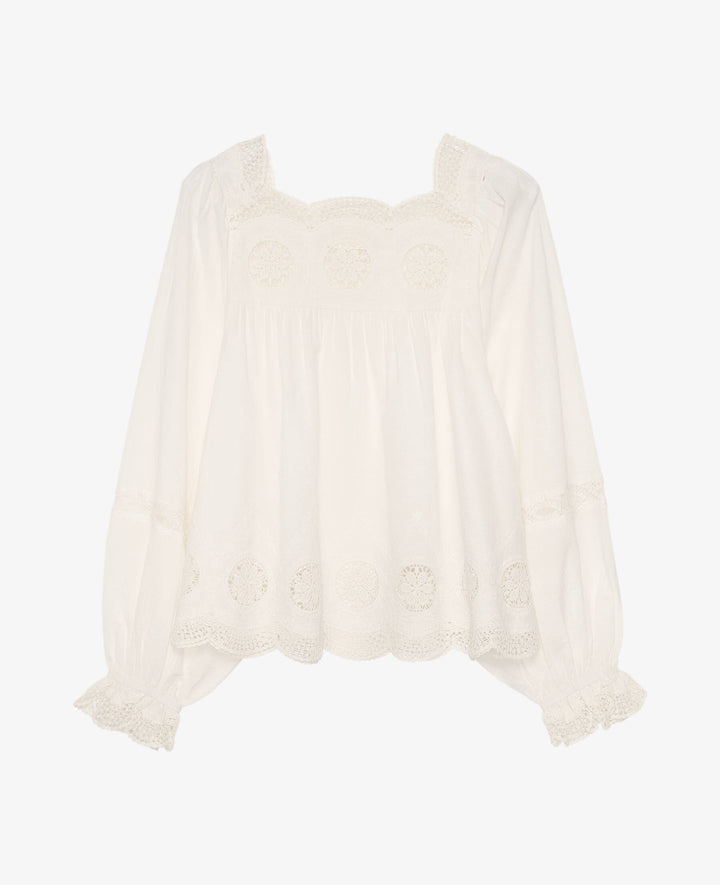 Sissel Edelbo - Soleia Top SE 1833 - Off White Bluser 