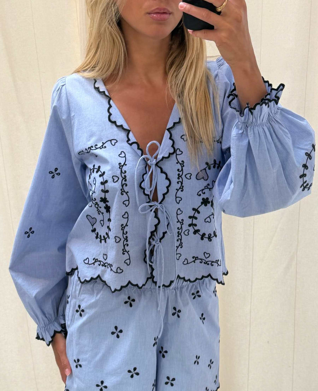 Sissel Edelbo - Tone Top SE 1838 - Blue Chambray Bluser 