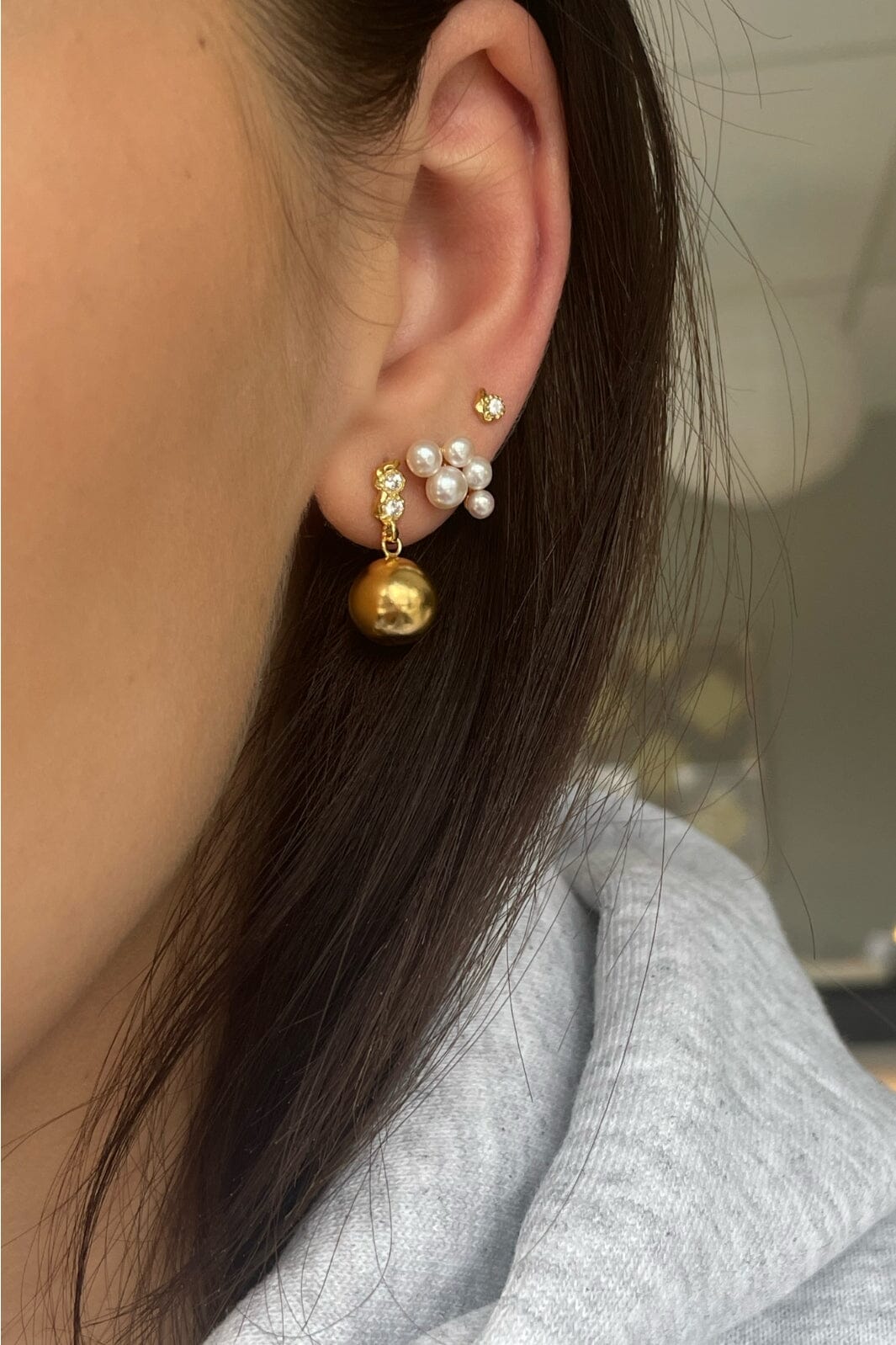 Stine A - Bloom Pearl Berries Earring - Single - 1339-02-S