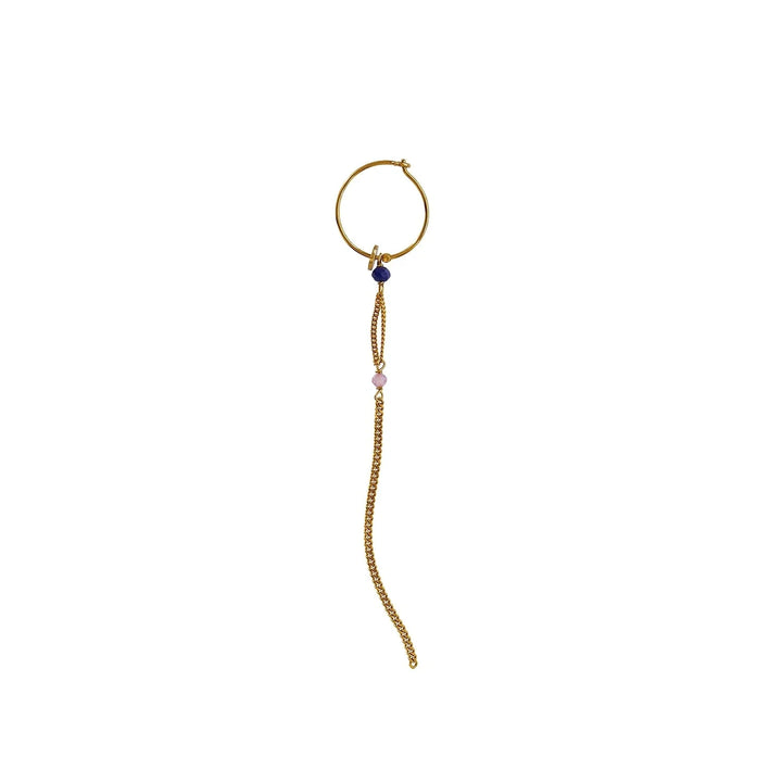 Stine A - Miss Paris Hoop With Long Chain Montmartre - Single - 1435-2 Øreringe 