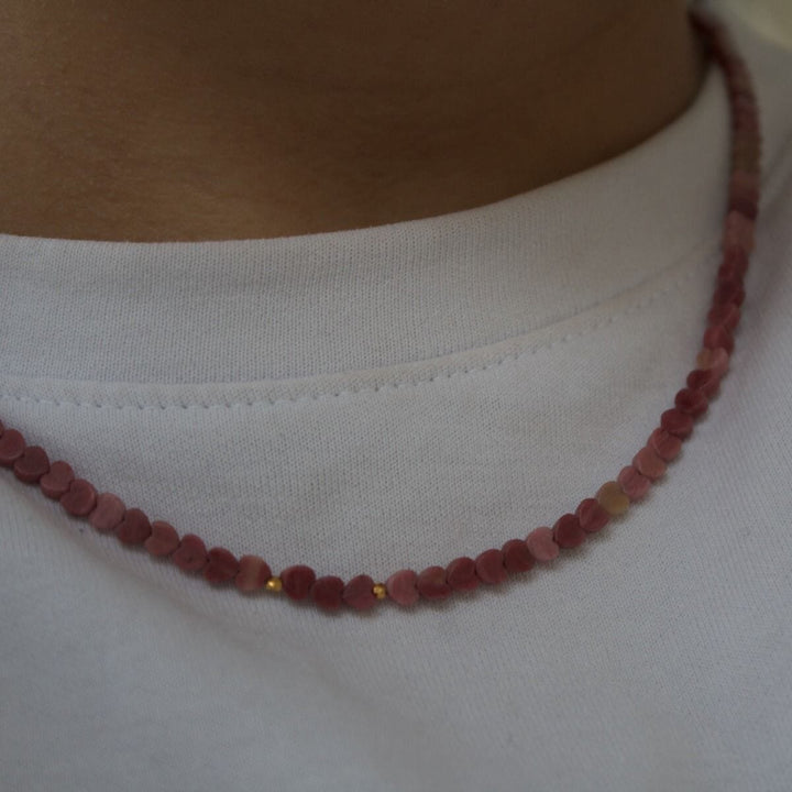 Stine A - Pink Love Hearts Necklace - 2073-02-Os Halskæder 