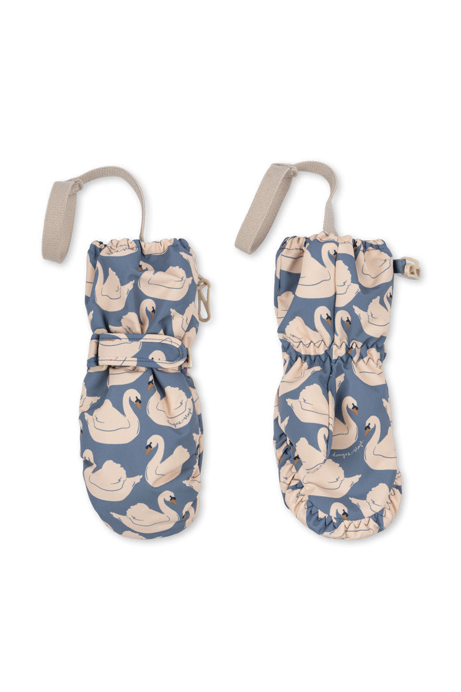 Konges Sløjd - Nohr Snow Mittens Print Ks105747 - Swan Small