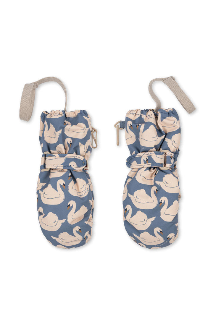 Konges Sløjd - Nohr Snow Mittens Print Ks105747 - Swan Small
