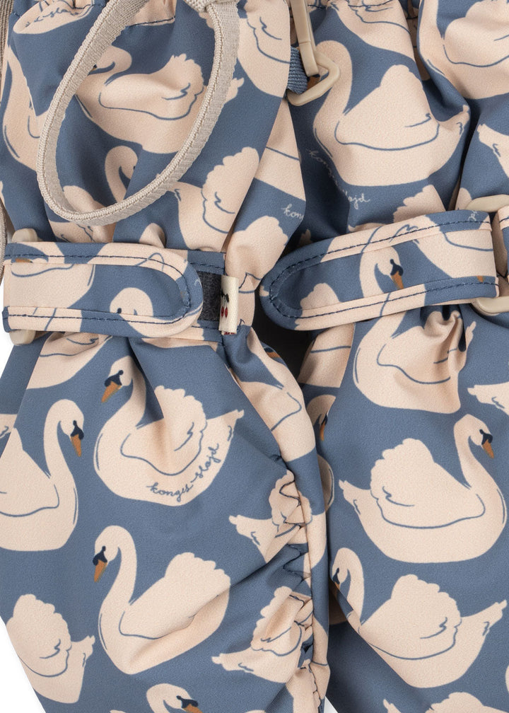 Konges Sløjd - Nohr Snow Mittens Print Ks105747 - Swan Small