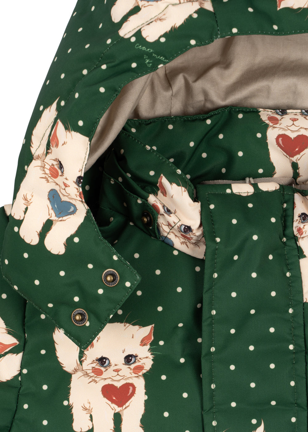 Konges Sløjd - Magnum Down Jacket Print Grs Ks105817 - Dot Miao Verde