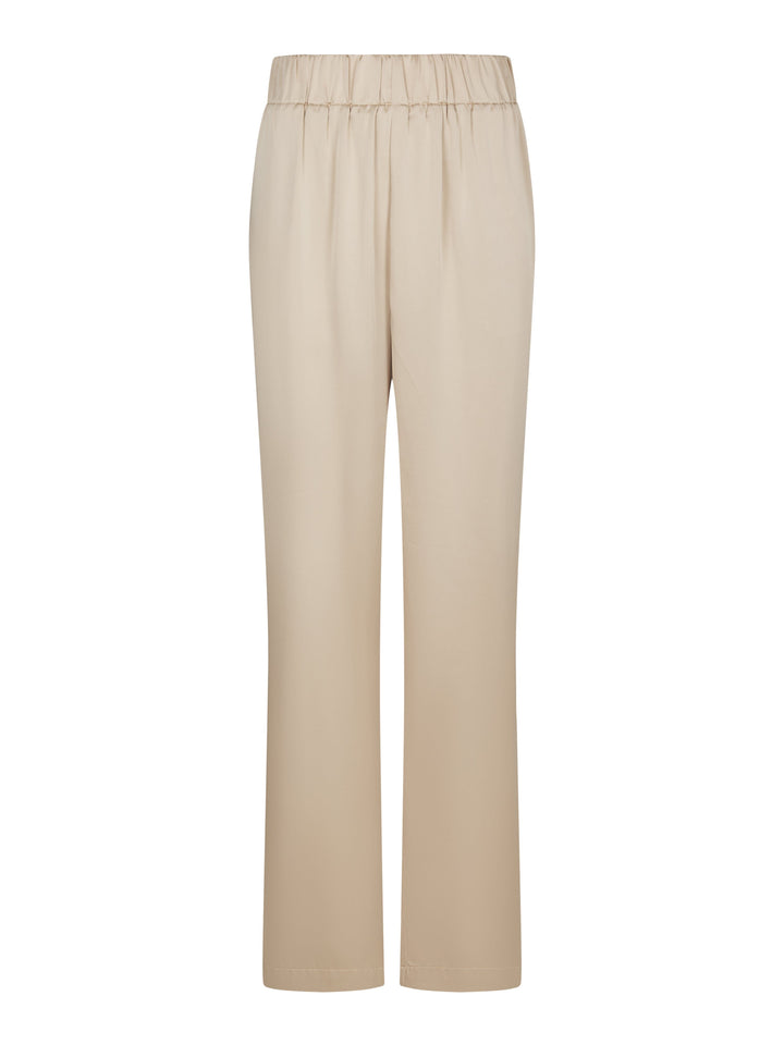 Valentin Studio - Comfy Solid Satin Pants 168094 - 720 - Champagne Bukser 