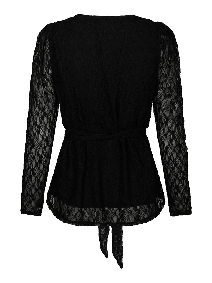 Valentin Studio - Josie Blouse Lace 167602 - 100 - Black Bluser 