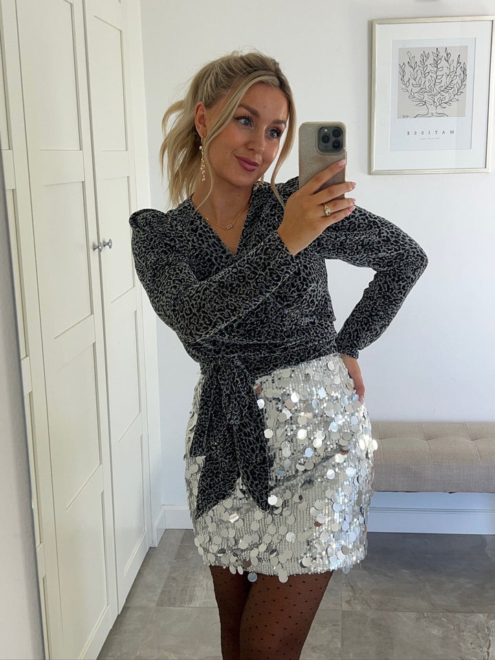 Valentin Studio - Shimmer Skirt 1013 - Silver 