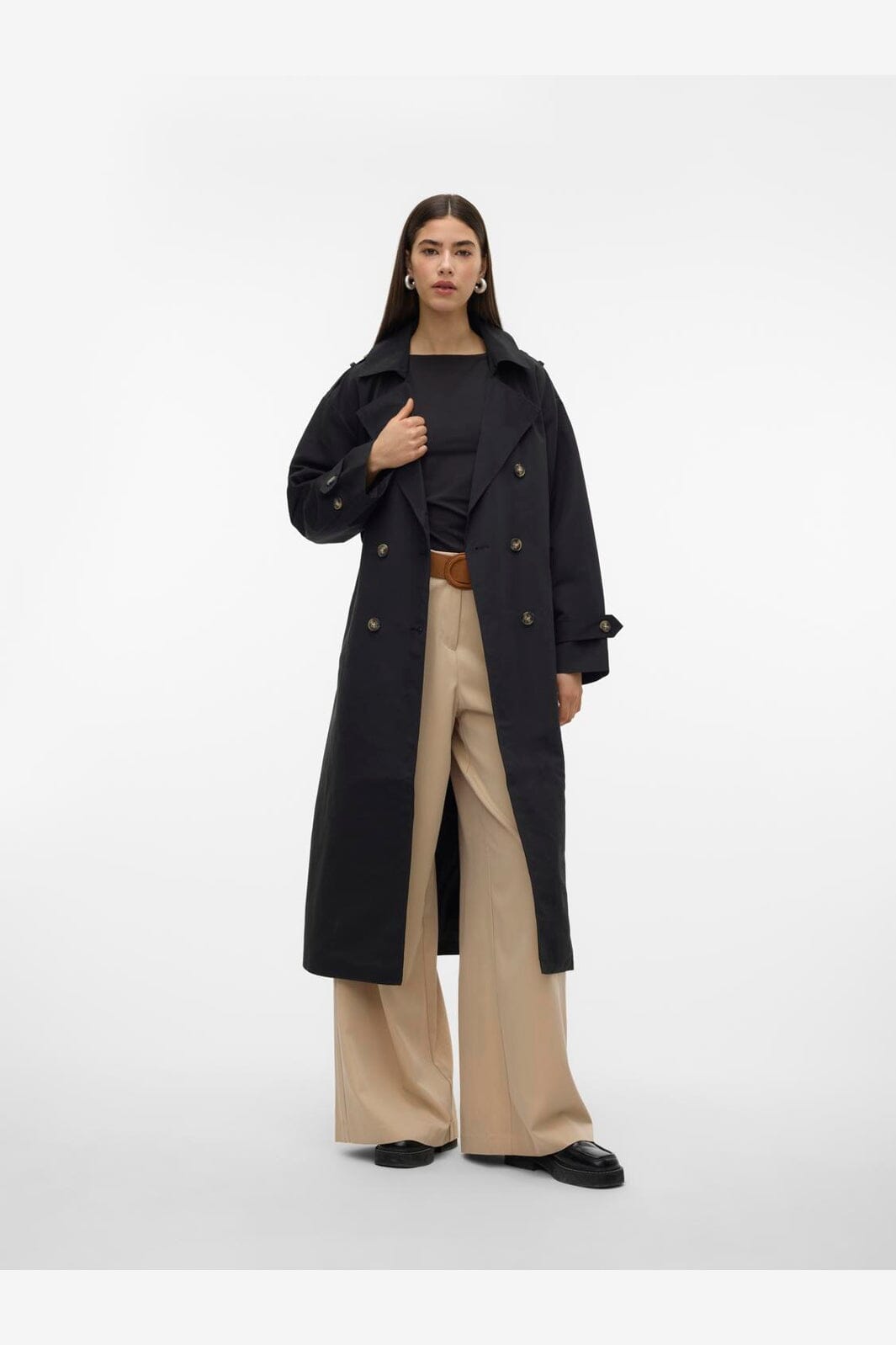 Vero Moda - Vmchloe Long Trenchcoat - 4450192 Black