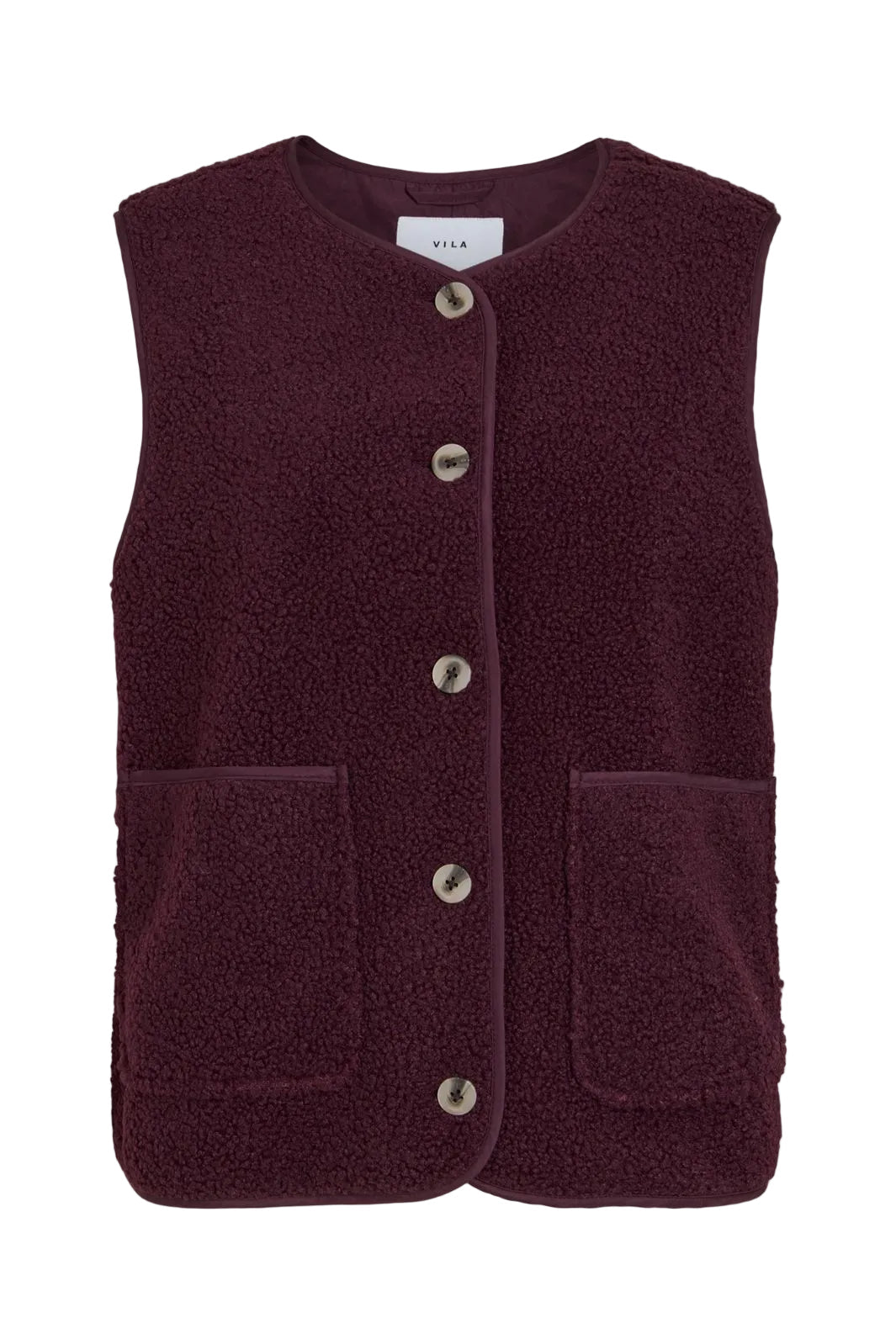 Vila - Viada Teddy Waistcoat - 5095953 Port Royale