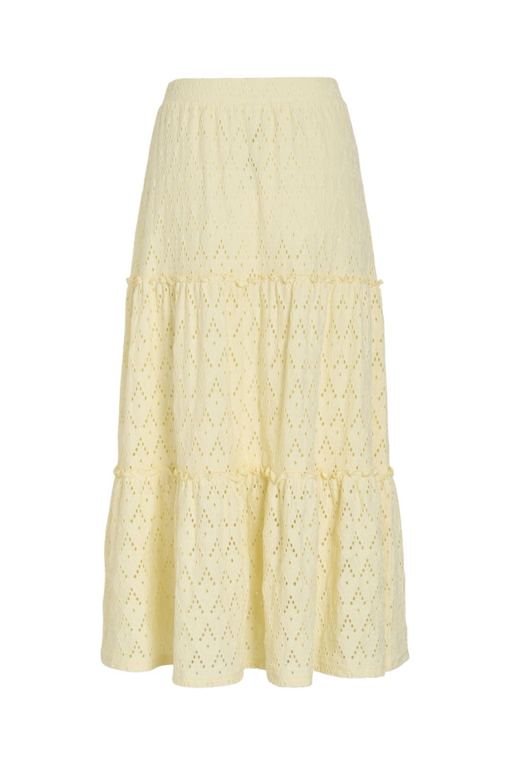 Vila - Viamalina Midi Skirt/Vol/Pb - 4956787 Pastel Yellow