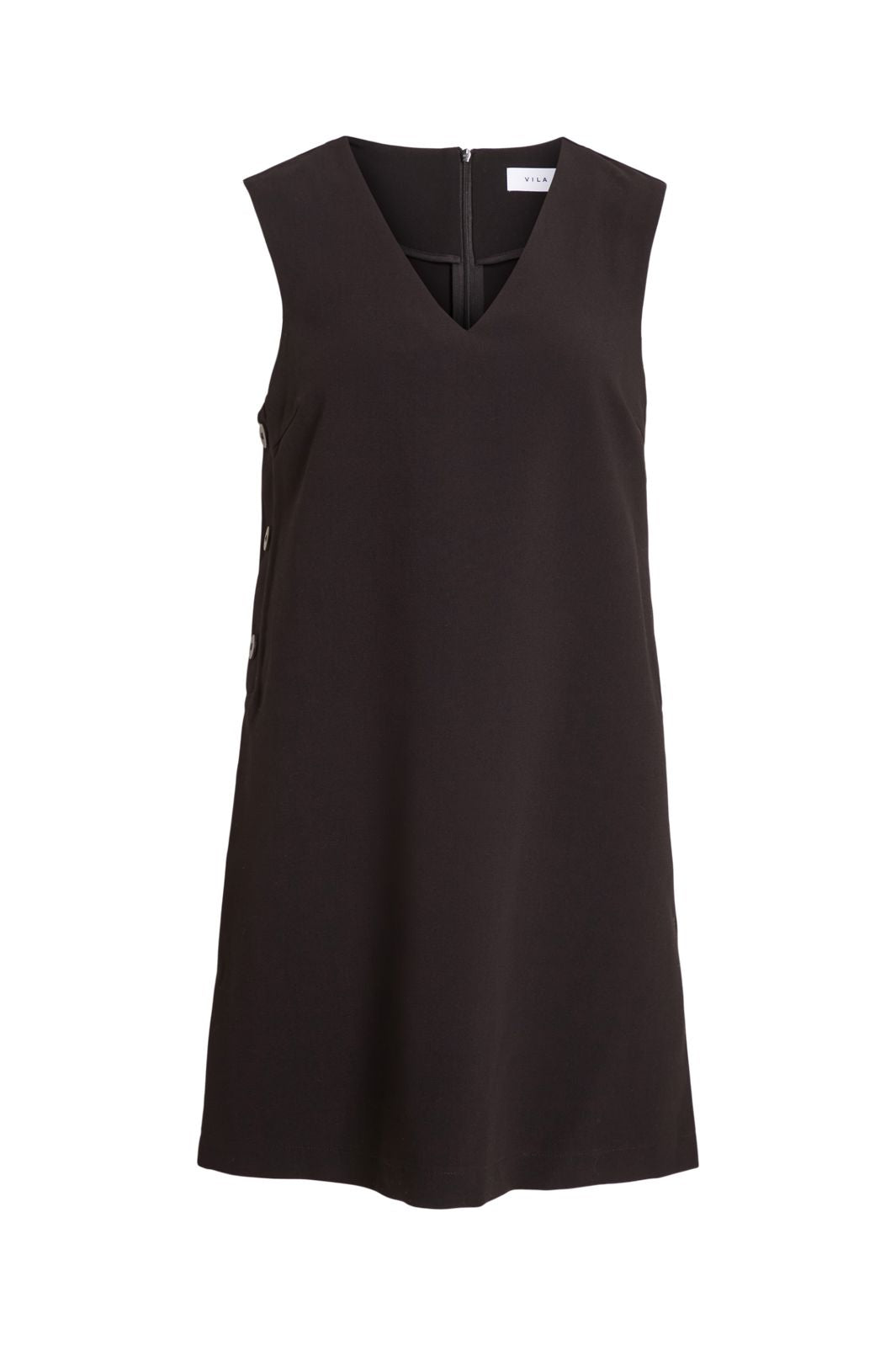 Vila - Vidroem Sl V-Neck Tailored Dress - 4780538 Black Beauty