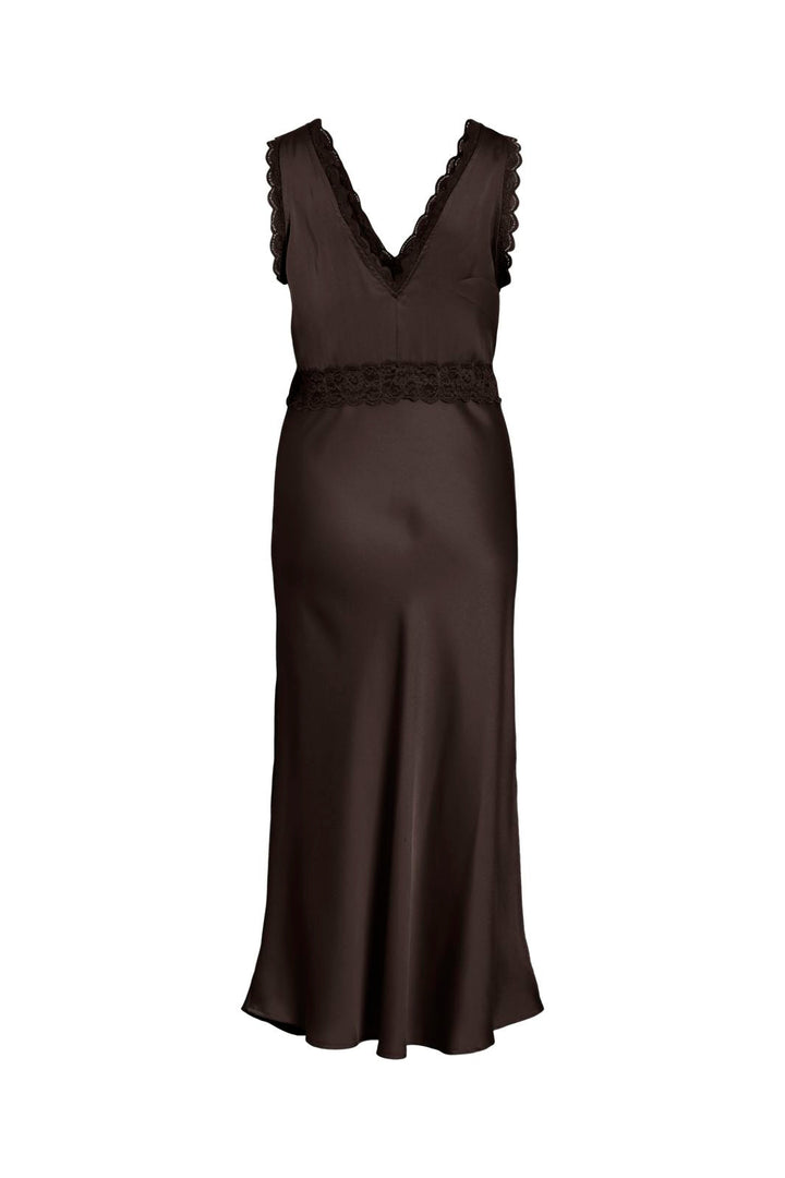 Vila - Viemily S/L Midi Dress - 5163911 Coffee Bean