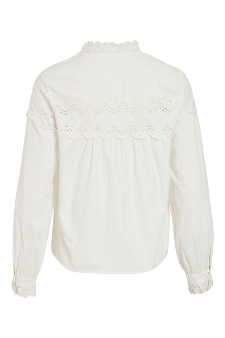 Vila - Vifima L/S Frill Shirt/Ls - 5135059 Snow White