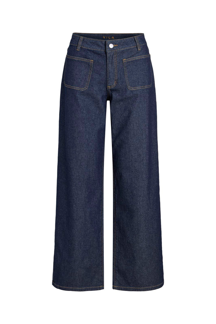 Vila - Viflorie Rio Rw Wide Pocket Jeans - 5121935 Dark Blue Denim