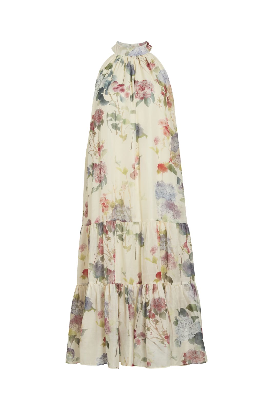 Vila - Vinia S/L Halterneck Midi Dress/Dc/Ka - 5000981 Birch Flowers