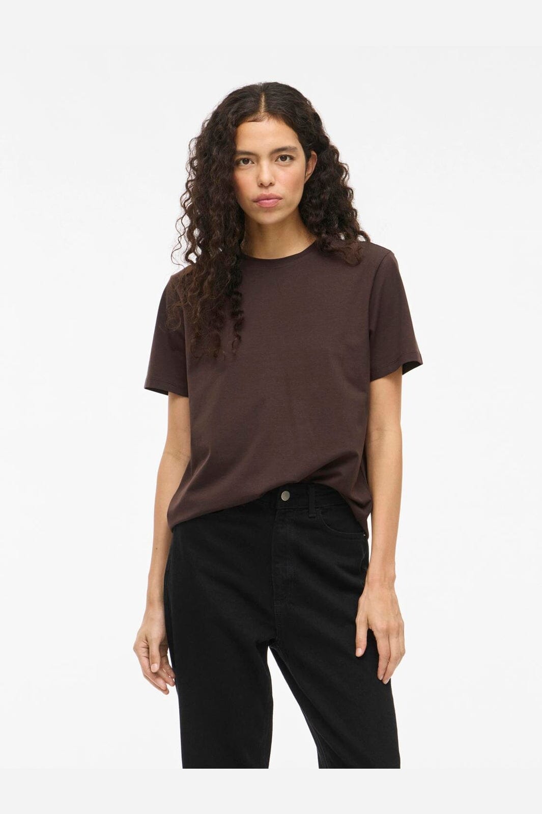 Vila - Vinora S/S T-Shirt - 4936621 Coffee Bean