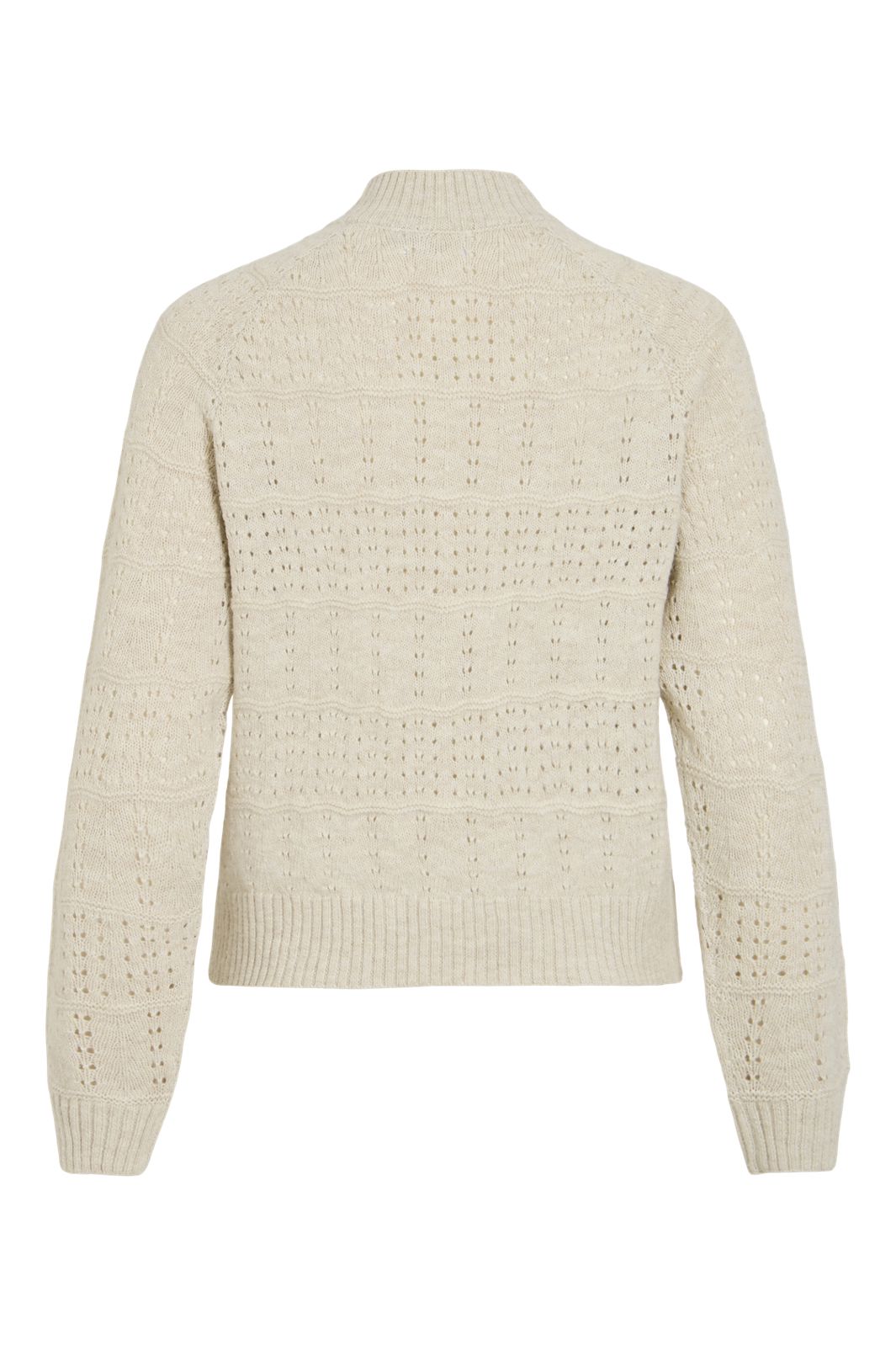 Vila - Visapna O-Neck L/S Knit Cardigan/Pb - 5105181 Super Light Natural Melan