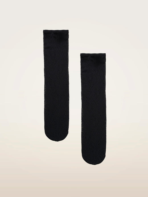 Wolford - Infinite Rose Net Socks 41812 - 7005 Black Strømper 