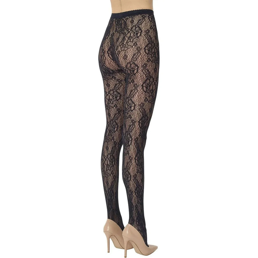 Wolford - Infinite Rose Net Tights 19478 - 7005 Black 