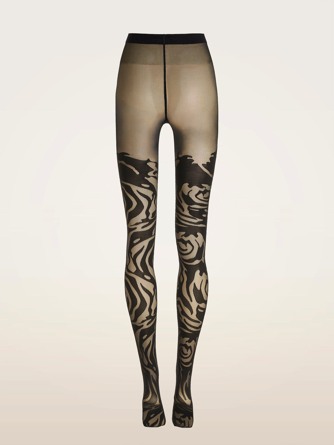 Wolford - Rose Shadow Tights 17683 - 9180 Black/black Strømpebukser 