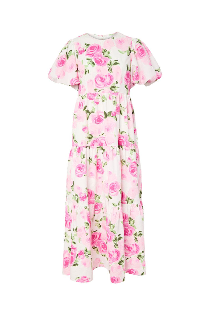 YAS - Yascolea Ss Ankle Dress - 5038687 Star White Pink Emula