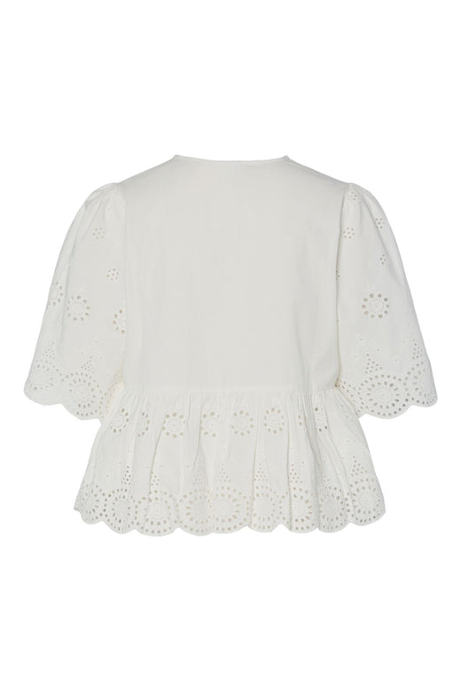 YAS - Yascornelia 2/4 Tie Top - 4574166 Star White