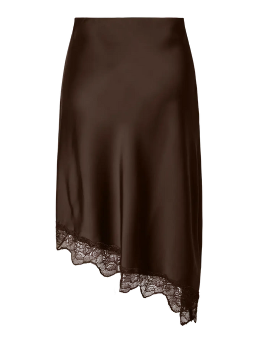 YAS - Yaseveline Midi Lace Skirt - 5148079 Chocolate Brown Nederdele 