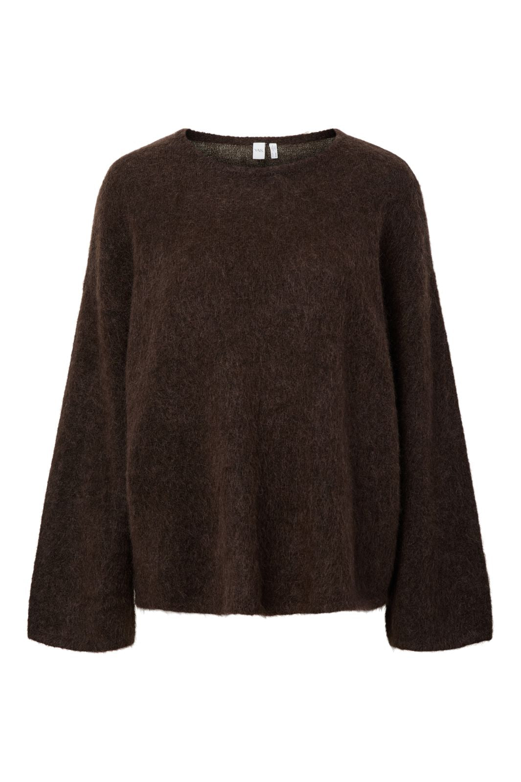 YAS - Yaslimo Ls Mohair Blend Knit Pullover - 4992102 Seal Brown