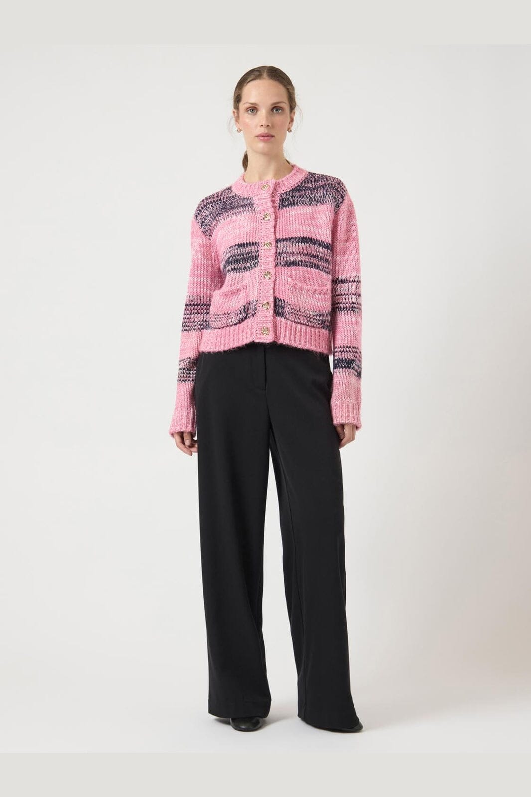 YAS - Yasmayla Ls Knit Cardigan - 4946183 Moonlite Mauve Mayla Stripes