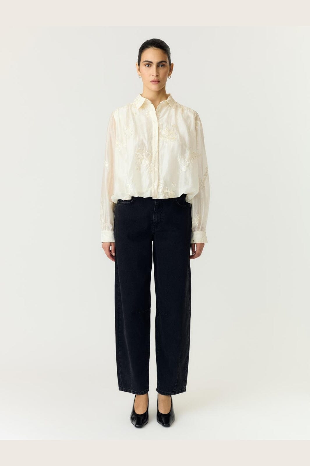 YAS - Yasmila Ls Shirt - 5225323 Pristine Sequins