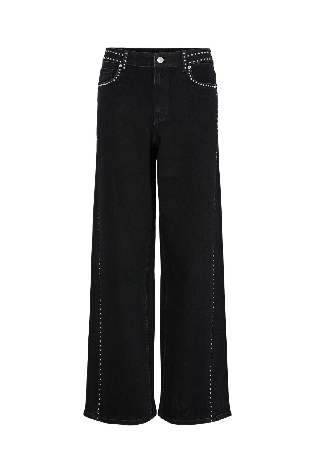 YAS - Yasnoelle Studded Jeans - 4931525 Dark Grey Denim