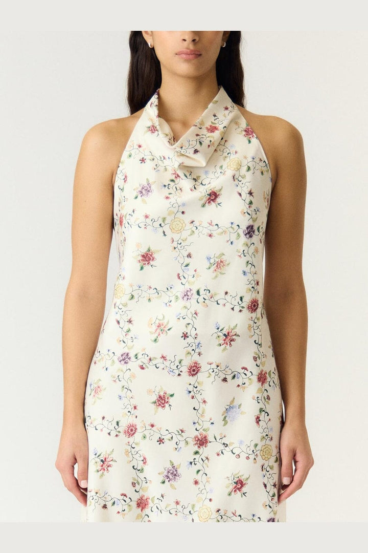 YAS - Yaspella Halterneck Long Dress - 5166046 Pristine Hannah Print