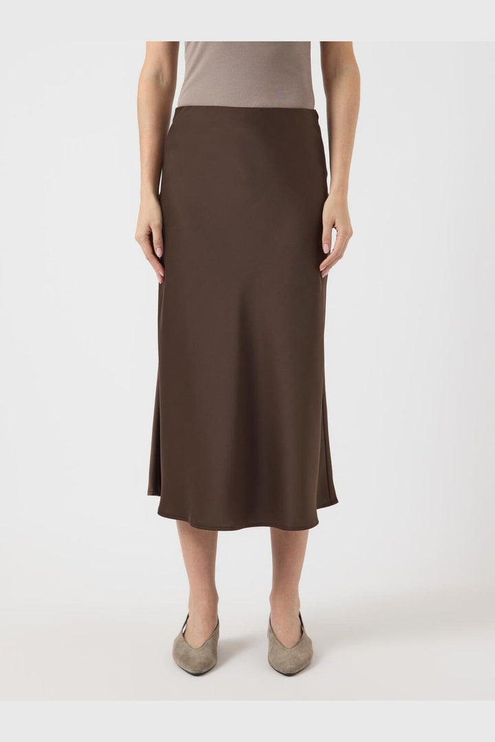 YAS - Yaspella Midi Skirt - 4961525 Chocolate Brown