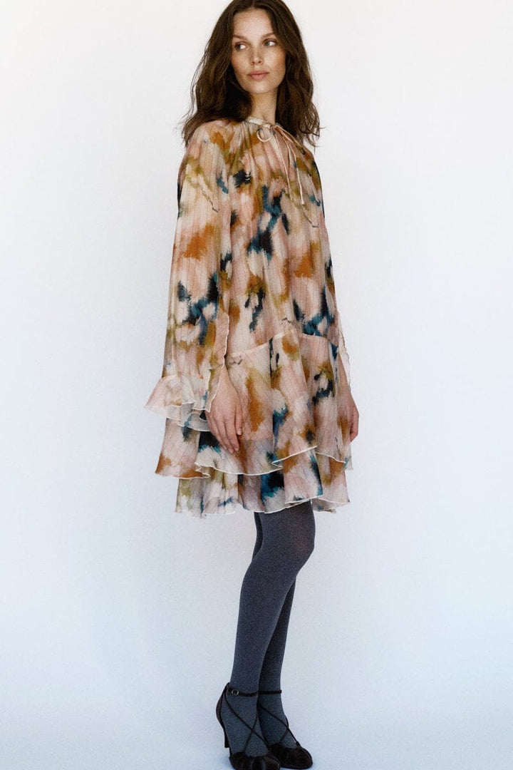 YAS - Yassoara Ls Dress - 4977625 Shadow Gray Sora Print Kjoler 